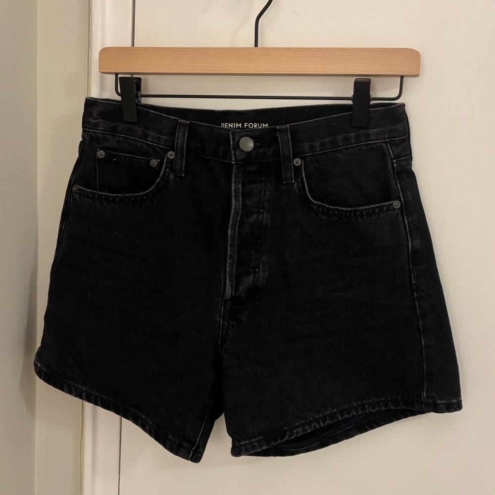 Aritzia Black Denim Shorts